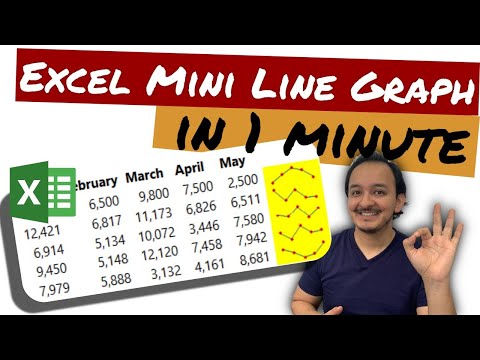 📉 How to make an in-cell line graph (sparkline - mini chart) in Excel in 1 minute