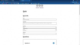 SP21 Web Apps: 34 - Quiz Edit Page - Protected Routes, Updating and Deleting