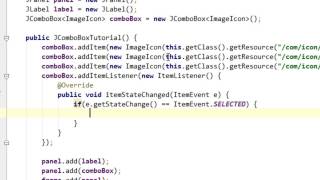 Java swing GUI tutorial #26: JComboBox, ItemListener and DefaultComboBoxModel