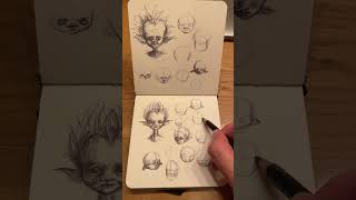 Finding head proportions for fantasy character. #drawing #fantasyart #worldbuilding #characterart