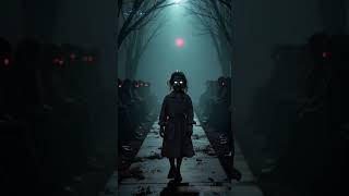 Demon daughter Walking on Ramp in graveyard | Dark AI Horror | #aihorror #creepy #darkai