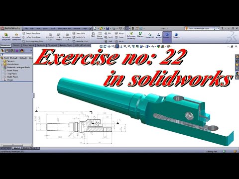 Exercise no 22 in solidworks / How to create a  3d model in solidworks / 3d modeling in solidworks.