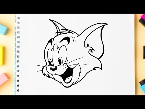 How to draw Tom the Cat | Easy Step-by-Step | Tom and Jerry