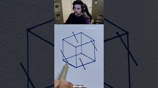 HOW TO DRAW 3D CUBE #shorts