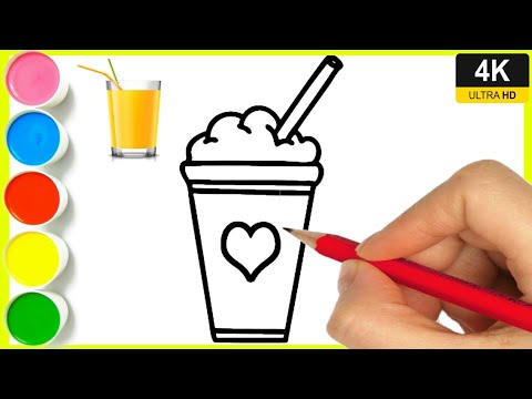 How to draw cold drink juice drawing || step by step ice cream drawing || cold drink drawing By Arya