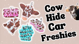 How To Make Cow Print Car Freshies / Cowhide Freshie DIY Tutorial