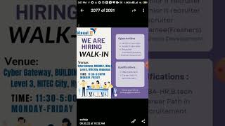 Hyderabad walk in interview #recruitment #shorts #jobs #jobstoday #vacancy #bankjobs #naukri
