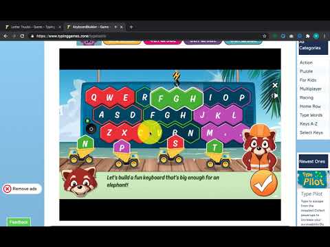 P1 T3W3 (Typing Games Letter Trucks and Keyboard Builder)