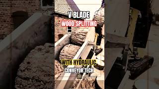 V Blade Wood Splitting Tool with Hydraulic Conveyor Technology