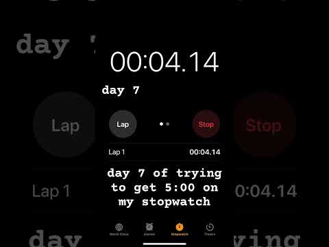 Day 7 of trying to get 5:00 ( sorry for the late upload)