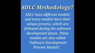SDLC models || SDLC Methodology