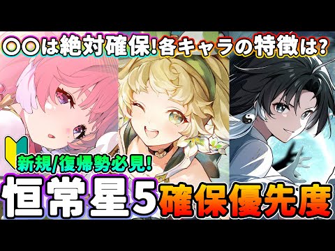 【鳴潮】○○は絶対確保!「恒常星5キャラ」確保優先度★キャラの入手方法から各キャラの特徴、後悔しない確保の仕方まですべて解説!初心者向け#5【WuWa/めいちょう】リナシータ カルロッタ