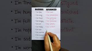 Normal vs Advanced English 📖🔤 #englishtips #englishgrammar #education #englishteacher #ielts #short