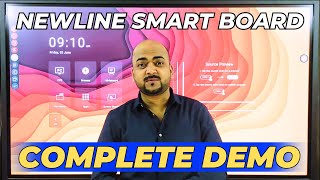 Newline Interactive Flat Panel ⚡ Complete Demo 🔥🔥🔥 How To Use Smart Board ⚡ Smart Board Demo