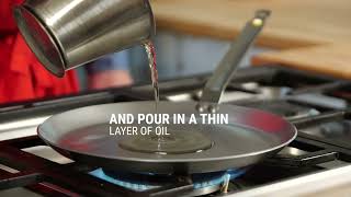 How To Season a MINERAL B Carbon Steel Pan on the Stovetop | de Buyer USA