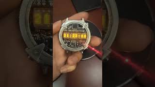 A watch made with dot-matrix LED displays from the last century