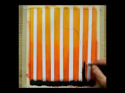 Sunset scenery drawing with oil pastel #shorts #funcrafts