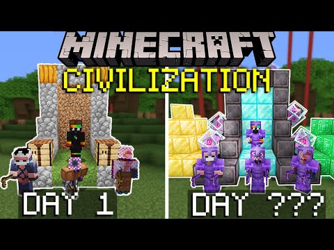 I Made 100 Players Simulate Civilization in Minecraft...