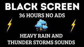 🔴 Heavy Rain and Thunder Sounds for Sleeping - Black Screen | Rain Sounds for Relax & Deep Sleep