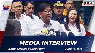 Media Interview at San Francisco High School, Quezon City 06/18/2025