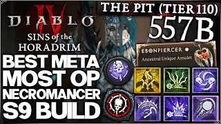 Diablo 4 - New Best OP BILLION DAMAGE Necromancer Build - Season 9 Meta Shadow Piercer Combo Guide!