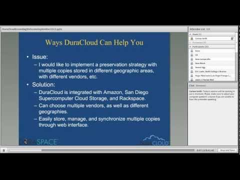 DuraCloud Brown Bag Series: Ways DuraCloud Can Help You!