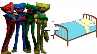 Huggy Buddies + Bed = ??? Poppy Playtime Animation