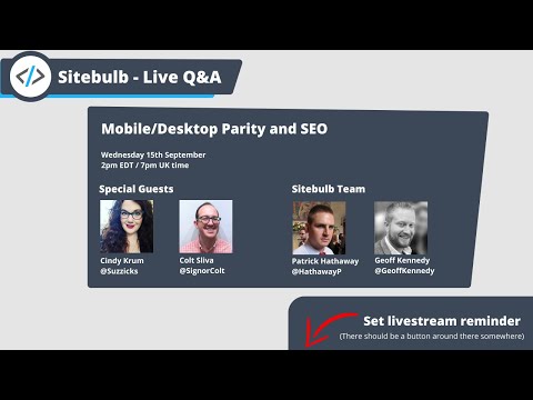 Mobile/Desktop Parity and SEO