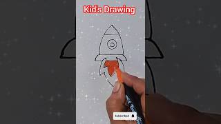 Beautiful Rocket 🚀 Drawing 😍#easydrawing #drawingforkids  #shorts #trending #viral #reels #kids #art