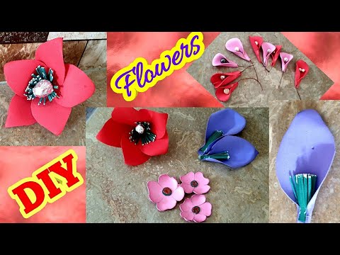 Flower making | easy and simple 3D flowers | DIY | part 1