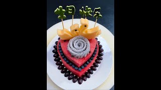 Fruit birthday cake Chef teaches you to make fruit cake creators at home in one minute Support plan