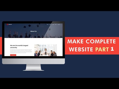 How To Make Website Complete Website [Hindi +English ] | College Website Design | Part 1