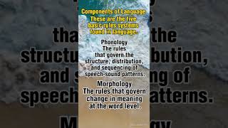 Five Components of Language #Phonology #morphology #syntax #semantics #pragmatics