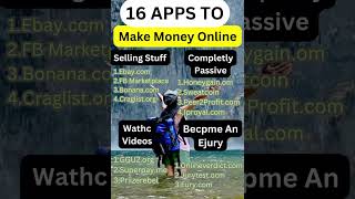 16 apps to make money online #apps #appstore #moneyapp #makemoneyonline