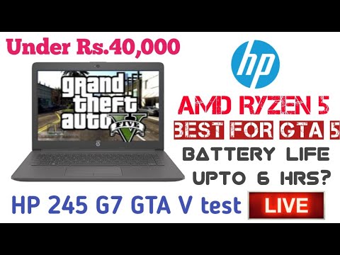 Testing GTA 5 in HP 245 G7 notebook Laptop | comes with Ryzen 5 8GB RAM and 1TB HDD|  Gaming Laptop?