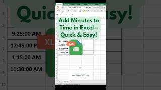 Excel Tip: Add Minutes to a Time Value #excel #shorts