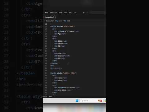 Row span and Col span in HTML || Web Development Day-12 #tutorial #programming #webdevelopment #html
