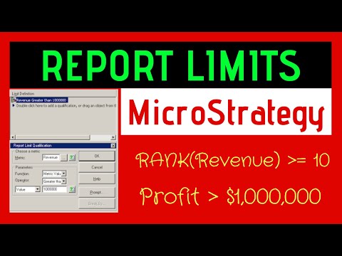Report Limits - MicroStrategy