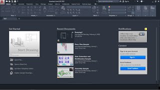 AutoCAD 2020 UI  workspace