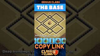 Town Hall 8 War Base Design #clashofclans #th8 #baselink