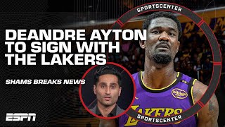 🚨 BREAKING: Deandre Ayton to sign with the Lakers 😳 Shams with the details | SportsCenter