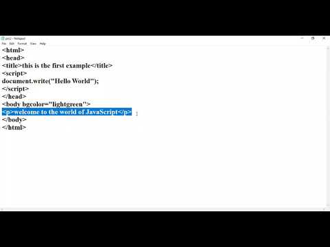 JavaScript Introduction with example programs.