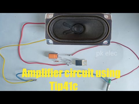 Simple Audio amplifier circuit using tip41c