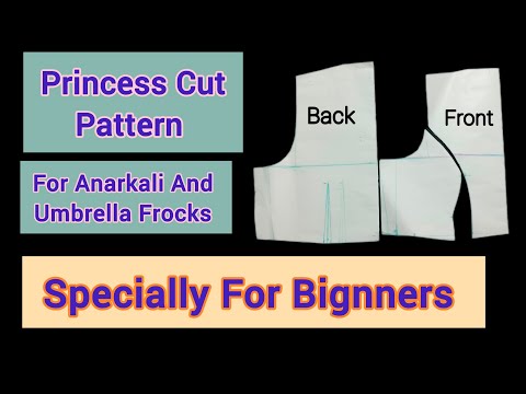How To Draft Princess Bodice Pattern Specially For Beginners | Princess Cut For Anarkali Suit