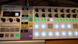 Pearl Drum-X, Moog Voyager, Arturia Beatstep Pro