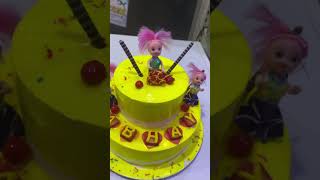 2 tier doll cake design #shorts #youtubeshorts #dollcake #jscdesigner #durgabakery