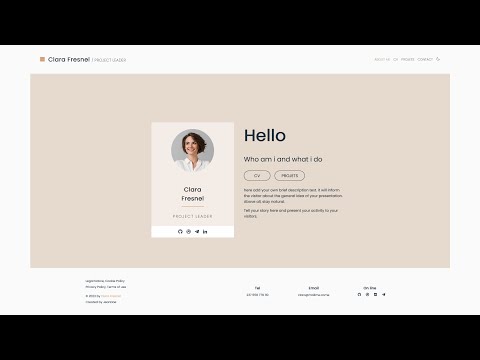 Make A Portfolio Website Using HTML CSS JS And Complete Responsive Website Design of Clara