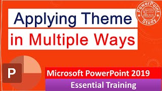 PowerPoint 2019 Tutorial: How to Apply a Theme to One Slide, to Selected Slides, to Matching Slides