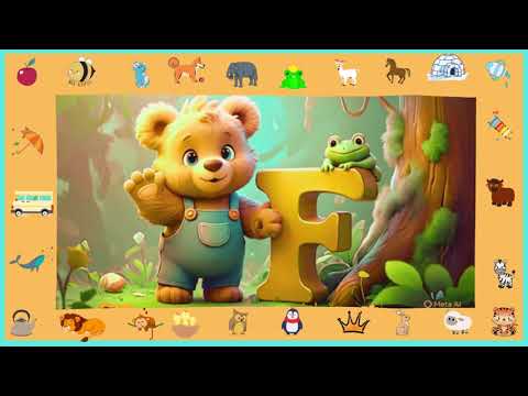 ABC Alphabet Song A to Z 🍎🧸 | Fun Learning with Cute Bear | InstantAI.pro