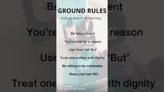 Ground Rules For An Effective Meeting | #shorts